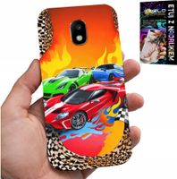 ETUI DO SAMSUNG GALAXY J5 2017 - DLA DZIECI, SAMOCHODY WYŚCIGOWE + SZKŁO