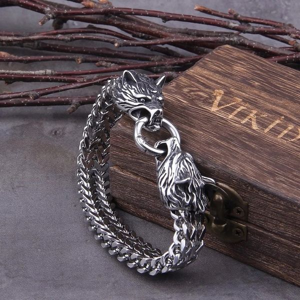 Bransoleta Wiking Thor Wilk stal chirurgiczna 316L zdjęcie 5