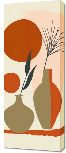 Obraz 40x100cm Wazy w Czerwieni zdjęcie 1