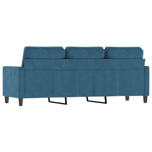 Sofa 3-osobowa, niebieski, 180 cm, tapicerowana aksamitem na Arena.pl