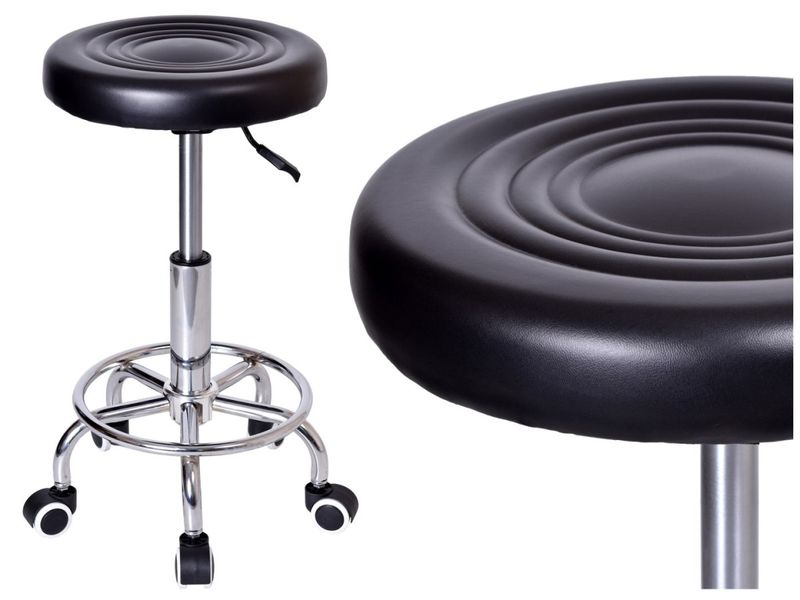 Emaga Taboret kosmetyczny KB-Monza czarny zdjęcie 1