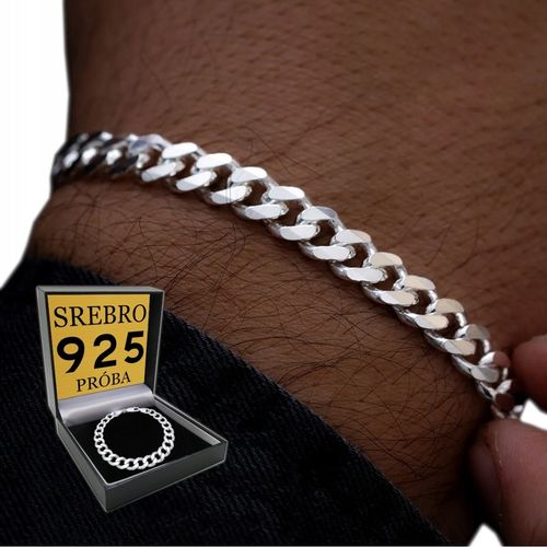 Bransoletka Srebrna Męska Pancerka 4mm SREBRO pr. 925 WŁOSKA + GRATIS na Arena.pl