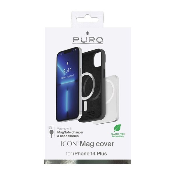 PURO ICON MAG - Etui iPhone 14 Plus MagSafe (Black) zdjęcie 4