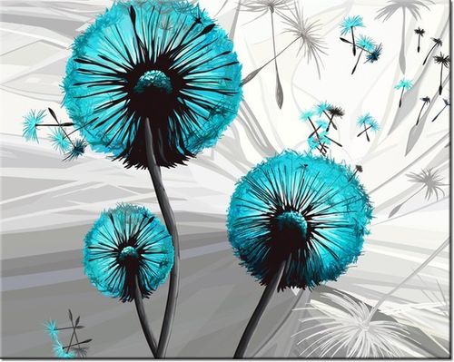 40CM 50CM OBRAZEK ŚCIENNY DMUCHAWCE TURKUSACH DRUK PŁÓTNO OBRAZ na Arena.pl