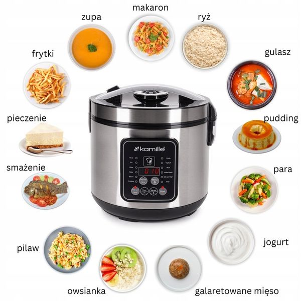 MULTICOOKER ELEKTRYCZNY GARNEKGARNEK SZYBKOWAR PAROWAR 13 PROGRAMÓW zdjęcie 11