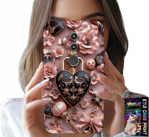 ETUI DO HUAWEI MATE 10 PRO - KOBIECE WZORY KŁÓDKA SERCE CASE + SZKŁO na Arena.pl