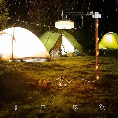 LAMPKA KEMPINGOWA DO NAMIOTU ZEWNĘTRZNEGO, BAJKOWA LAMPKA LED USB 1800MAH na Arena.pl