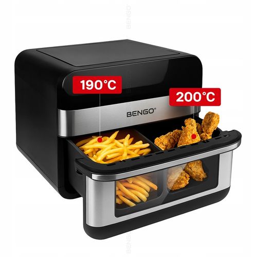 Frytkownica beztłuszczowa RODZINNA dual AIRFRYER 10L 2800W WiFi Tuya na Arena.pl
