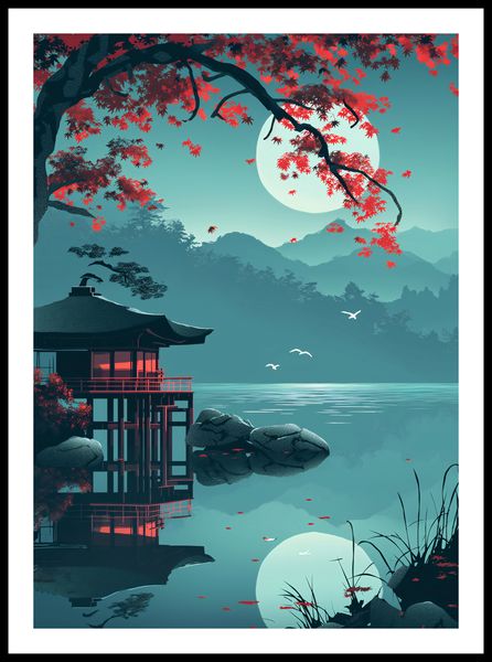 Plakat 50x70cm Japoński Pawilon zdjęcie 3