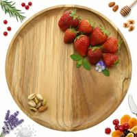 PATERA TALERZ DREWNIANY Z DRZEWA AKACJI Ø29 CM DO SERWOWANIA DAŃ NATURALNY