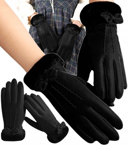 Rękawiczki Ciepłe Dotykowe Zimowe Ocieplane Misiu zdjęcie 3