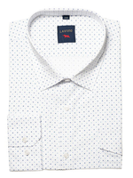 DUŻA koszula męska casual BIAŁA drobny wzorek 49/50-5XL