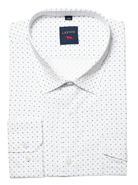 DUŻA koszula męska casual BIAŁA drobny wzorek 48/49-4XL zdjęcie 1