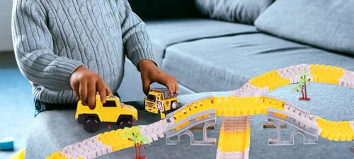 Kolejka Tor Samochodowy Auta Budowlane 255 elementów na Arena.pl