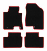 Dywaniki welurowe CARLUX-RED do Kia Ceed II 2012-2018, czarne