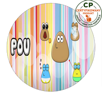 Opłatek na tort Pou