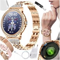 SMARTWATCH DAMSKI DLA KOBIETY ELEGANCKI CYRKONIE ROZMOWY POWIADOMIENIA PULS