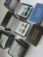 Srebrne spinki do mankietów EXC Ford Mustang GT Bullitt