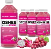 6x OSHEE Vitamin Water witaminy i minerały winogrona - dragonfruit 1100 ml