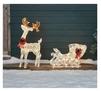 Renifer LED  z saniami dekoracja świąteczna