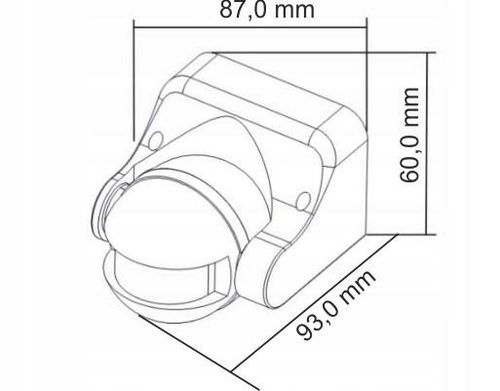 ŚCIENNY CZUJNIK RUCHU ZMIERZCHU PIR ZEWNĘTRZNY LED NATYNKOWY CZUJKA SENSOR na Arena.pl