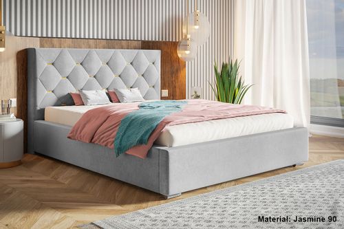 Łóżko tapicerowane LUX 17 140x200 stelaż pojemnik na Arena.pl