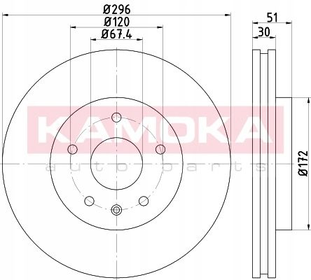 TARCZA HAM PRZOD 296X30 V na Arena.pl
