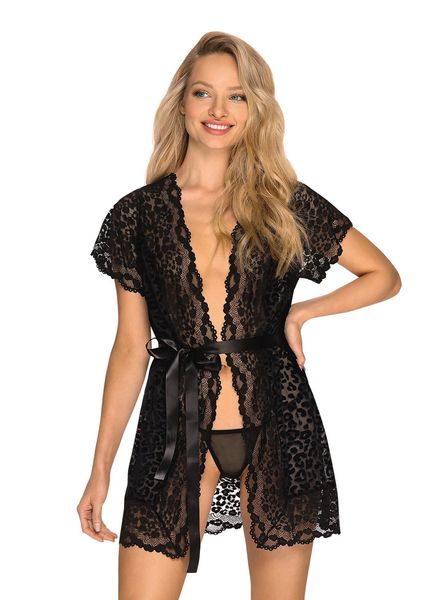 Giully peniuar czarny - Obsessive S/M zdjęcie 1