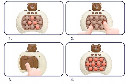 GRA ELEKTRONICZNA POP IT Sensoryczna PAMIĘĆ Refleks DZIECI Królik na Arena.pl