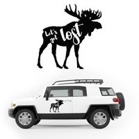 NAKLEJKA NA BOK AUTA dekoracyjna wodoodporna łoś napis KAMPER camper 50cm