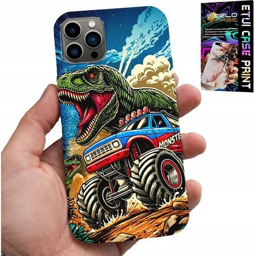 ETUI DO IPHONE 13 PRO MAX -DINOZAUR W MONSTERTRUCKU WZORY DLA DZIECI na Arena.pl