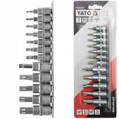 ZESTAW KLUCZY TRZPIENIOWIOWYCH TORX NA SZYNIE 12szt. YATO 1/4'' 3/8''