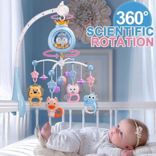 KARUZELA DO ŁÓŻECZKA Z PROJEKTOREM I POZYTYWKĄ 3w1 LAMPKA NOCNA PILOT na Arena.pl