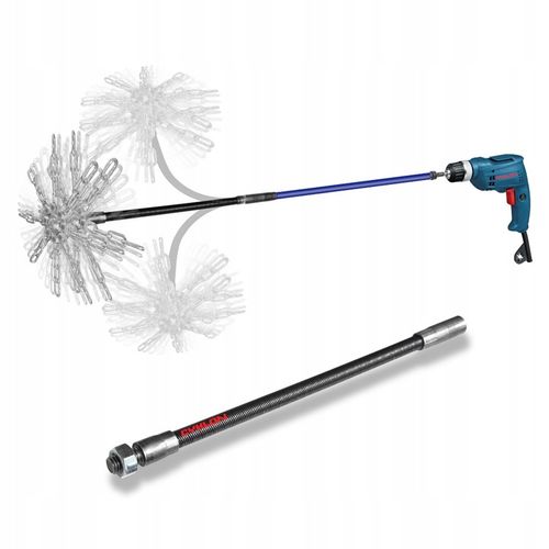 ZESTAW SZCZOTKA CYKLON 9m DO CZYSZCZENIA KOMINA 16 ŁAŃCUCHÓW GŁOWICE PILOT na Arena.pl