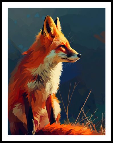Plakat 50x65cm Spojrzenie Lisicy na Arena.pl