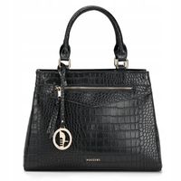 Torebka Damska Mała Kuferek Ramię Odpinany Pasek PUCCINI Czarna BML067S-1