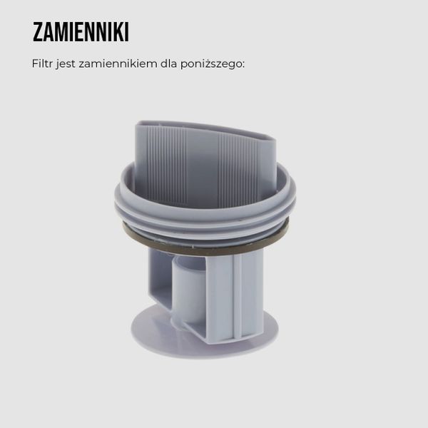 Vhbw Filtro Lanugine Per Lavatrice | Sostituisce Bosch 00602008 | Con Guarnizione Inclusa