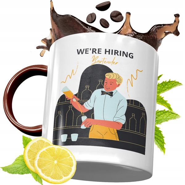 Kubek Bordowy Dla Barmana Na Urodziny Prezent Z Nadrukiem Ze Zdjęciem zdjęcie 1