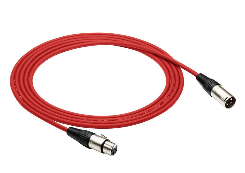Kabel przewód mikrofonowy XLR XLR 8 m 0,23mm czerwony Red's Music MC0180-RED PL zdjęcie 2