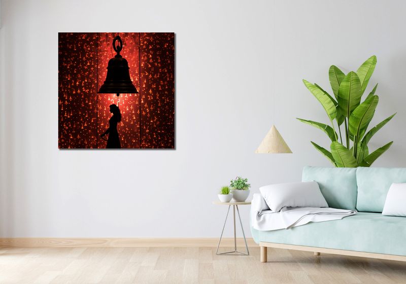Obraz 90x90cm Oświetlona Cisza zdjęcie 2