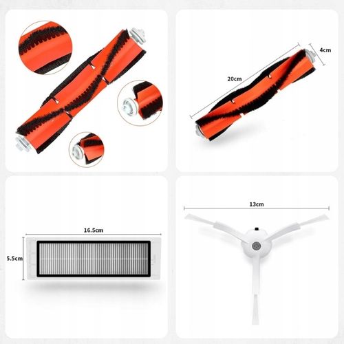 ZESTAW SZCZOTKI FILTRY DO XIAOMI MI Robot Vacuum 1 2 RoboRock S50 S60 S5 S6 na Arena.pl