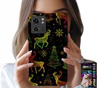 ETUI DO MOTOROLA EDGE 40 - RENIFER, PŁATEK ŚNIEGU, CHOINKA + FOLIA