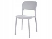 Krzesło ogrodowe plastikowe TIMO jasno szare