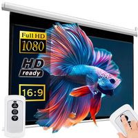 EKRAN PROJEKCYJNY ŚCIENNY ELEKTRYCZNY 265x179 CM 125" DUŻY FULL HD + PILOT