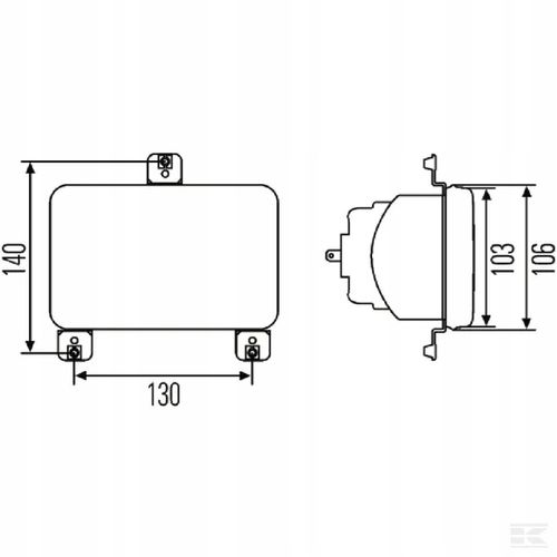 Element Optyczny Reflektora, Prostokątny 12V na Arena.pl