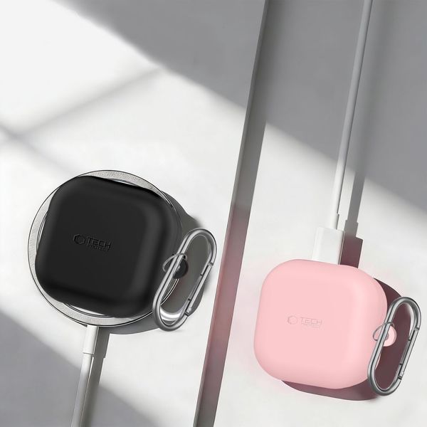 tech-protect silicone hook samsung galaxy buds 4 / 4 pro black zdjęcie 6