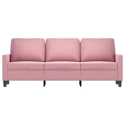 Sofa 3-osobowa, różowa, 180 cm, obita aksamitem na Arena.pl
