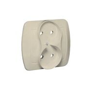 akord gniazdo 2-krotne b/u beżowe - e131aa-kn079