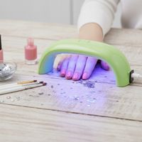 Lampa UV do paznokci hybrydy żeli utwardzania zielona mostek USB manicure