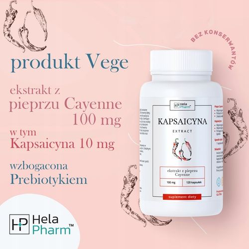 KAPSAICYNA EKSTRAKT 10mg ODCHUDZANIE 120 kaps na Arena.pl